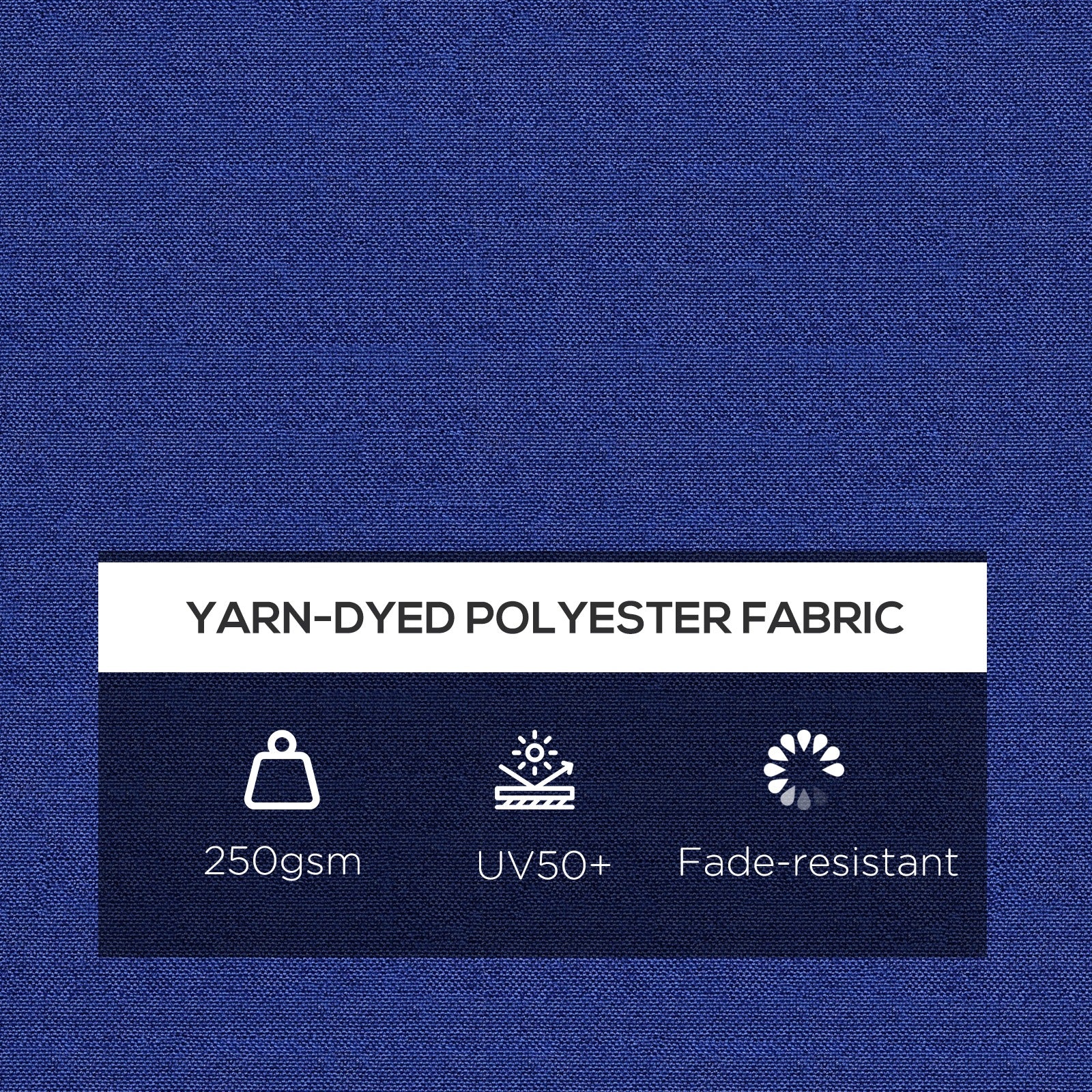Outdoor Cushions Set of 2 for Dining Chairs, Outdoor Seat Cushions with Back, Fade-Resistant Yarn-Dyed Polyester, Navy