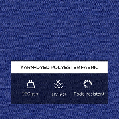 Outdoor Cushions Set of 2 for Dining Chairs, Outdoor Seat Cushions with Back, Fade-Resistant Yarn-Dyed Polyester, Navy