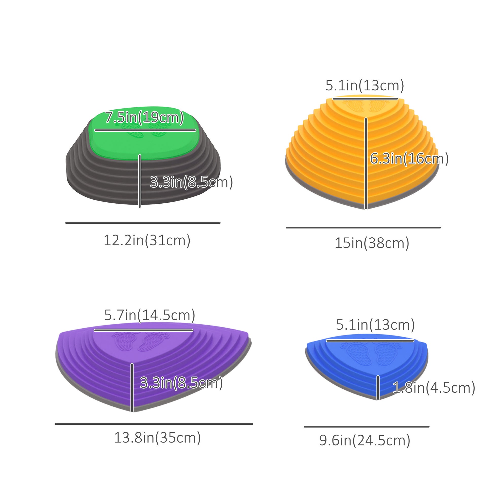 11 PCs Stepping Stones Kids with Non-slip Rubber, Stackable Balance Step Stones for Obstacle Course Sensory Play, Outdoor Indoor for 3-8 Years Old