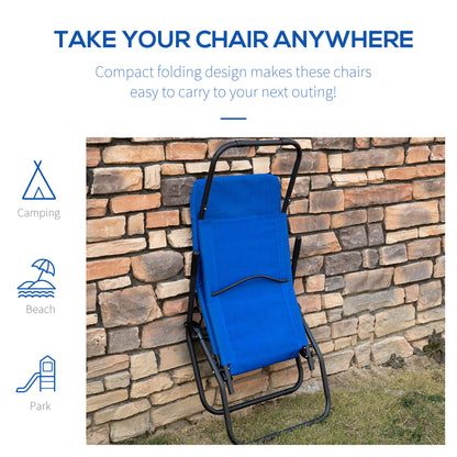 Foldable Patio Lounge Chair, Outdoor Beach Lounger with Breathable Mesh Fabric, Zero Gravity Chair with Reclining, Footrests, and Armrests, for Garden, Pool, Blue
