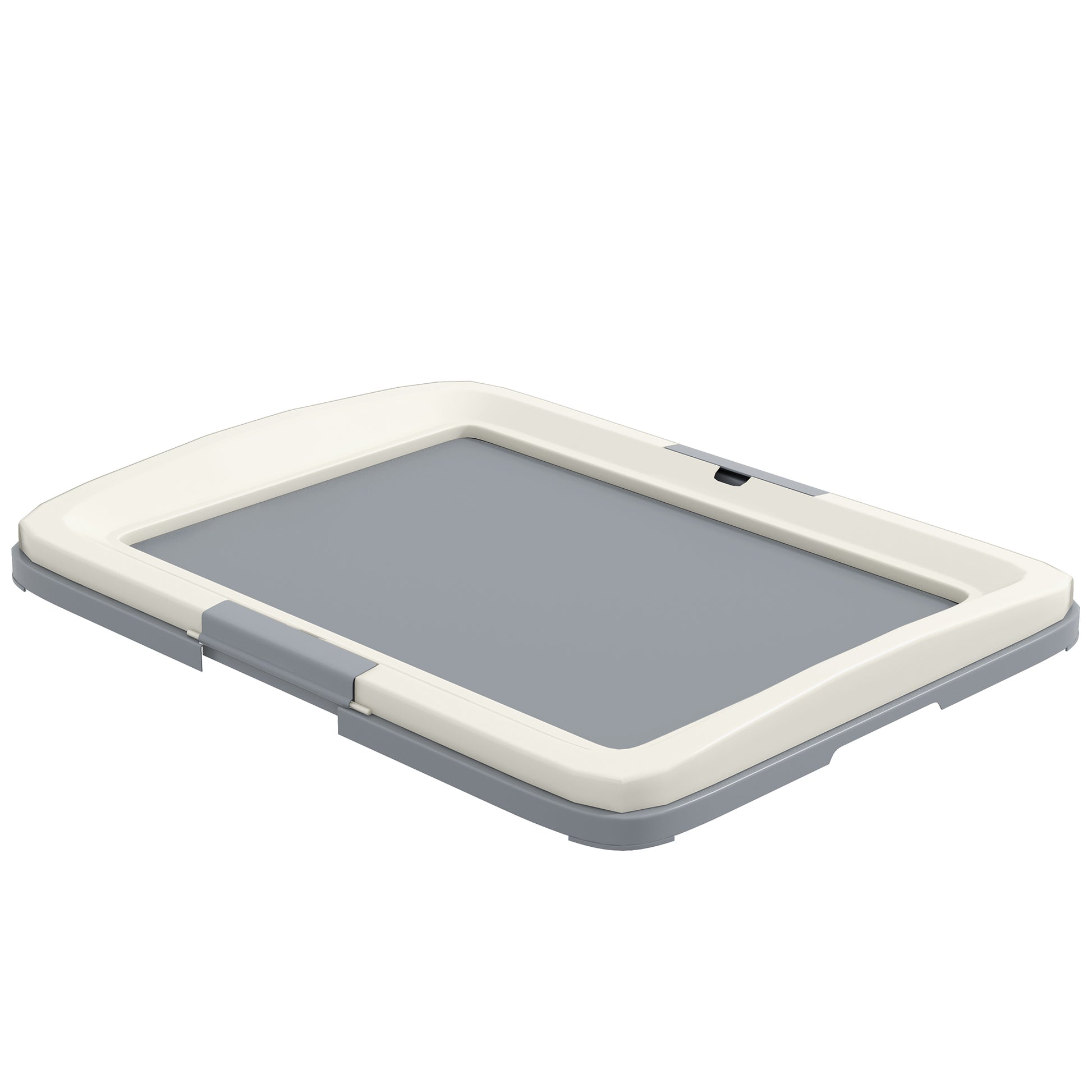 25" x 19" Pee Pad Holder, Dog Potty Tray for Indoor Outdoor, Easy to Clean Dog Training Toilet Pee Pad Tray, Grey
