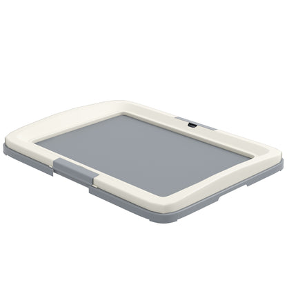 25" x 19" Pee Pad Holder, Dog Potty Tray for Indoor Outdoor, Easy to Clean Dog Training Toilet Pee Pad Tray, Grey
