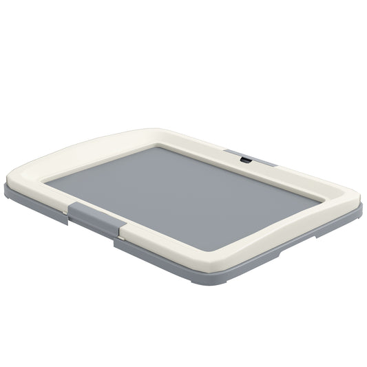 25" x 19" Pee Pad Holder, Dog Potty Tray for Indoor Outdoor, Easy to Clean Dog Training Toilet Pee Pad Tray, Grey