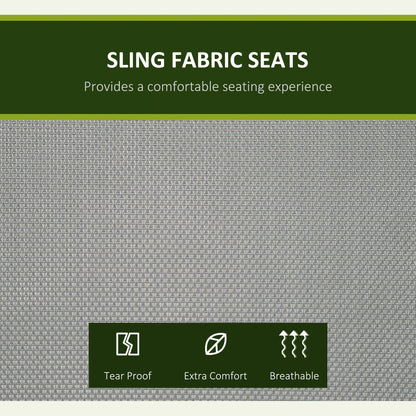 3 Person Patio Swing Seats with Adjustable Canopy Outdoor Swing Chair Bench for Garden, Poolside, Dark Grey