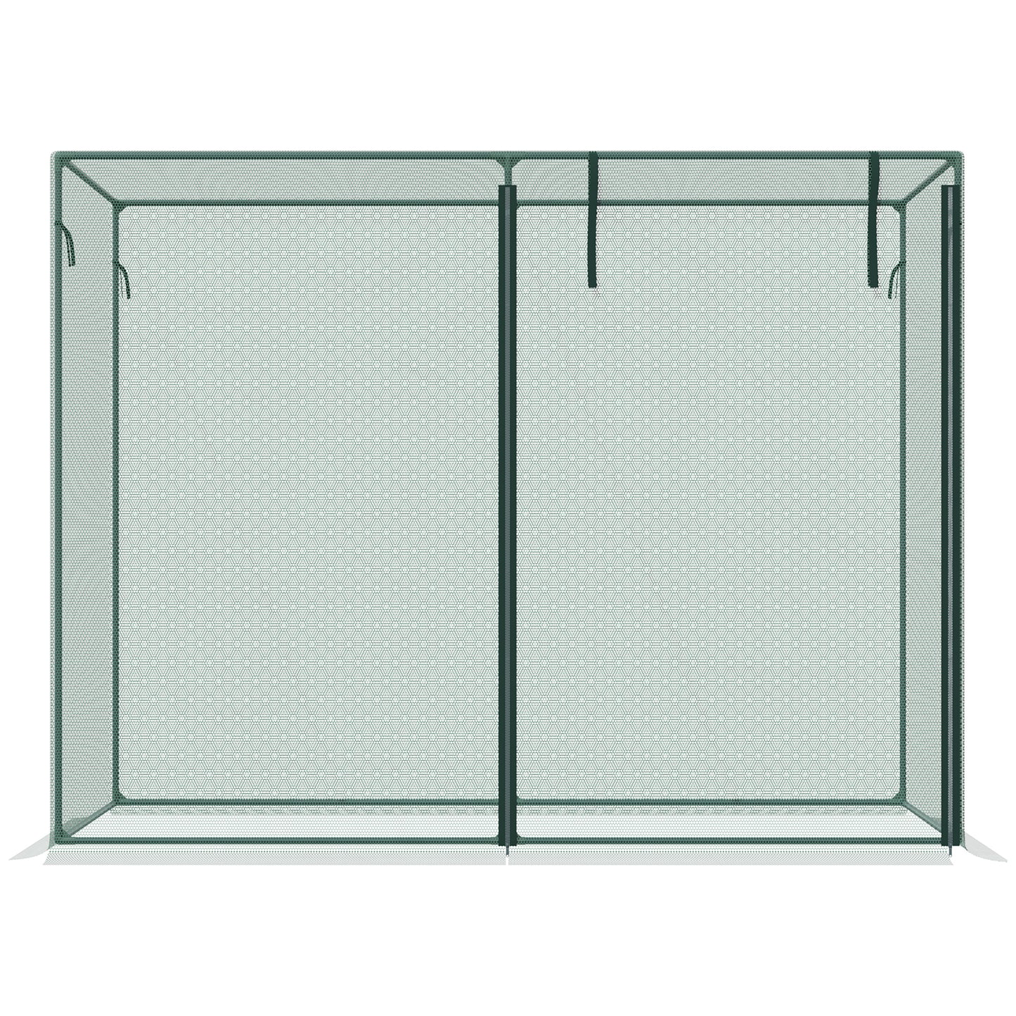 6.5 x 3.3ft Crop Cage, Garden Plant Protector with Single Zippered Door, Storage Bag and Ground Stakes, Green