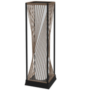 Rattan Solar Floor Lamp, Decorative Outdoor Lamp with Auto On/Off LED Lights, IP44 for Patio, Porch, Pathway, Brown