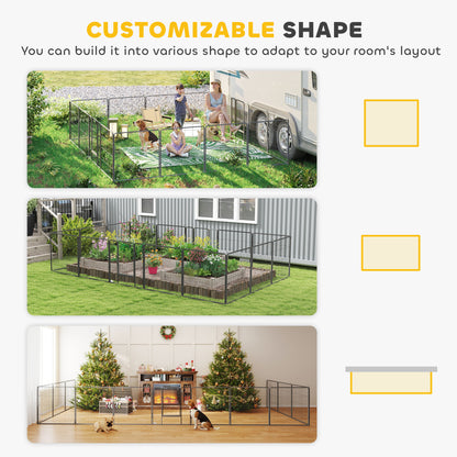 Heavy Duty Pet Playpen, 16 Panels Steel Dog Fence Puppy Exercise Pen with 2 Doors Locking Latch, 31.5" Height