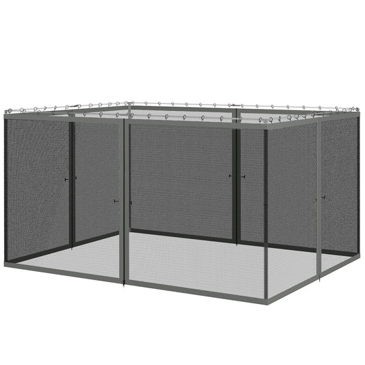 Replacement Mosquito Netting for Gazebo 10' x 13' Black Screen Walls for Canopy with Zippers
