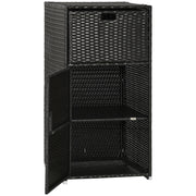 Ratten Outdoor Towel Rack for Pool Towel Rack, Dark Brown