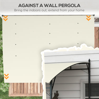 10' x 13' Backyard Pergola with UV30+ Protection Canopy and Steel Frame for Porch, Patio, Deck, Cream White
