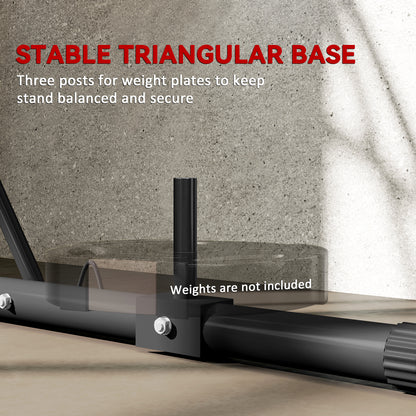 Soozier Foldable Punch Bag Stand, Adjustable Height Heavy Bag Stand with Weighted Base, Freestanding for Home Gym, Stand Only
