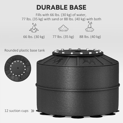 Soozier Freestanding Boxing Punch Bag Stand with 360° Rotating Flexible Arm, Speed Ball, Waterable and Sandable Base, Black