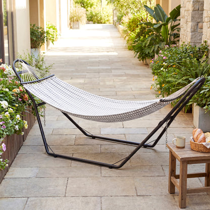 Hammock Stand with Adjustable Height Steel Frame for 0.8" -1.2" Person 109.4" Black