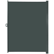 118" x 79" Retractable Side Awning Patio Outdoor Folding Privacy Screen with Resistance to UV Rays & Wind, Grey