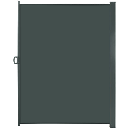 118" x 79" Retractable Side Awning Patio Outdoor Folding Privacy Screen with Resistance to UV Rays & Wind, Grey