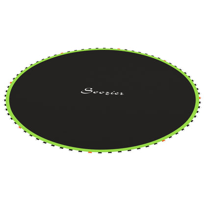 Soozier Trampoline Mat Replacement with Spring Pull Tool and 72 V-Hooks, Fits 12ft Trampoline, Using 5.5" Springs, Green