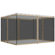 Replacement Mosquito Netting for Gazebo 10' x 13' Black Screen Walls for Canopy with Zippers, Khaki