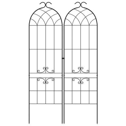 2 Pcs Garden Trellis for Climbing Plants, Outdoor Metal Trellis Plant Support Trellises for Patio, Lawn, Backyard