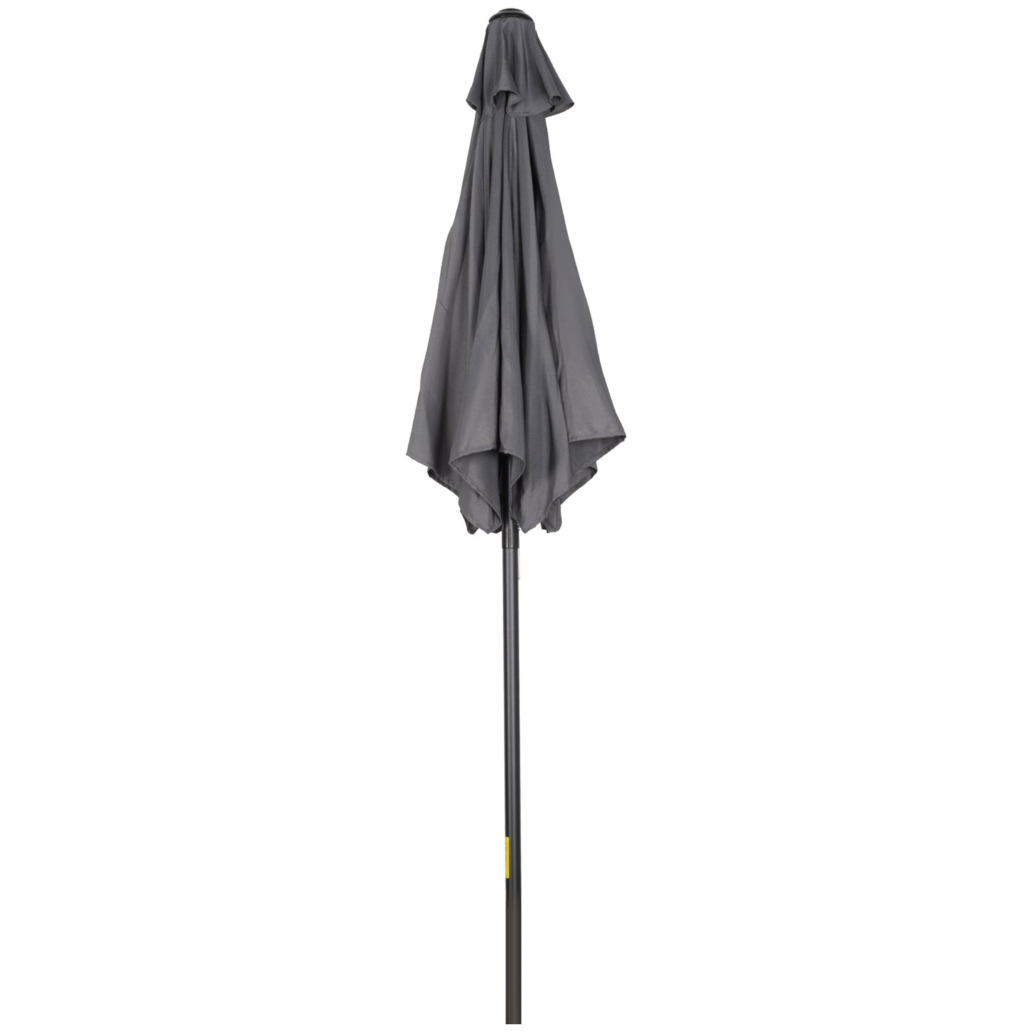 6.6FT Patio Umbrella, Outdoor Parasol with 6 Solid Ribs, Dark Grey