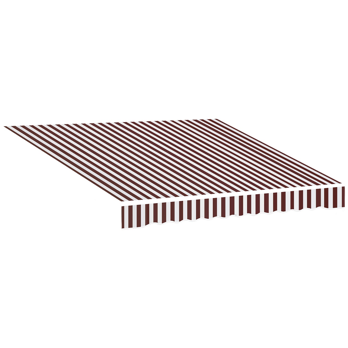 9' x 8' Outdoor Sunshade Canopy Awning Cover, Retractable Awning Fabric Replacement, UV Protection, Red and White