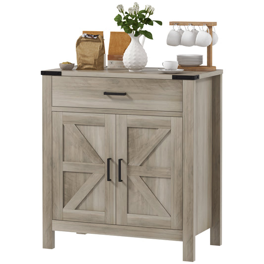 Sideboard Buffet Cabinet, Farmhouse Kitchen Storage Cabinet w/ Drawer and Shelf for Living Room, Entryway