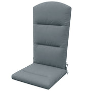 Patio Chair Cushion for Adirondack Chairs Replacement Cushion with Back and Ties, Dark Grey