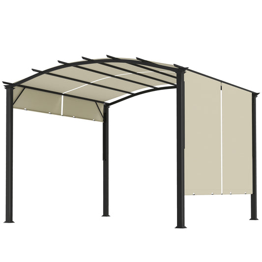 11' x 11' Retractable Pergola Canopy for Patio, Backyard, Beige