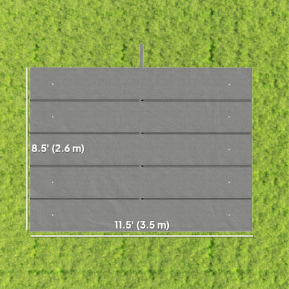 8.5' x 11.5' Retractable Pergola Canopy Replacement, Fit 10' x 13' Frame, Pergola Cover Replacement Top Only, Light Grey