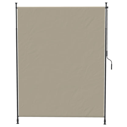 7' x 10' Retractable Patio Awning, Manual Outdoor Privacy Screen with UPF40+ & Water-Resistant Fabric, Beige
