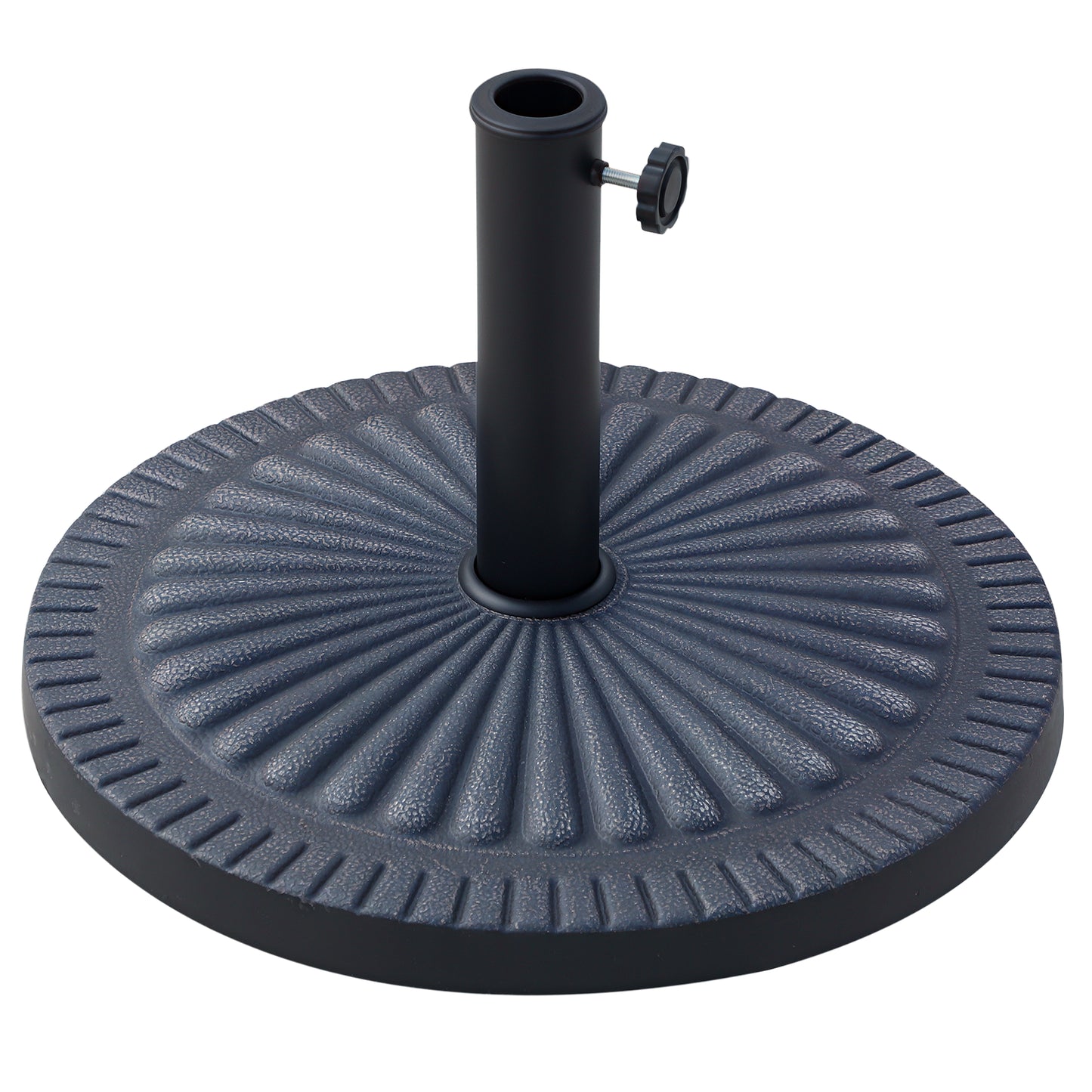 31 lbs Resin Round Market Umbrella Base Holder 19" Decorative Parasol Stand for Patio, Outdoor, Backyard, Bronze