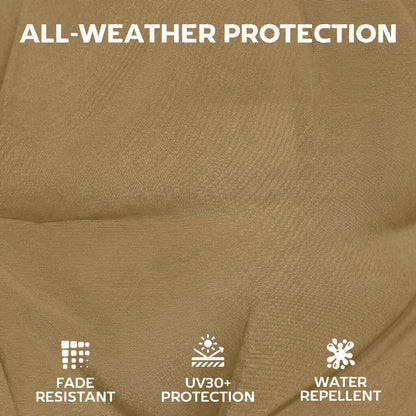Patio Chair Cushions Set of 4, Waterproof Non-Slip Lounge Chair Cushions, 44"x21", Khaki