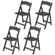 4 Pack Folding Chairs, Foldable Resin Chair with Padded Seat, Portable Indoor Outdoor Seat for Office Events Dining