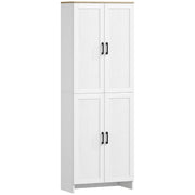 67" 4-Door Kitchen Pantry Cabinet, Freestanding Storage Cabinet Cupboard with Adjustable Shelves, White
