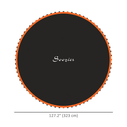 Soozier Trampoline Mat Replacement with Spring Pull Tool and 72 V-Hooks, Fits 12ft Trampoline, Using 5.5" Springs, Orange