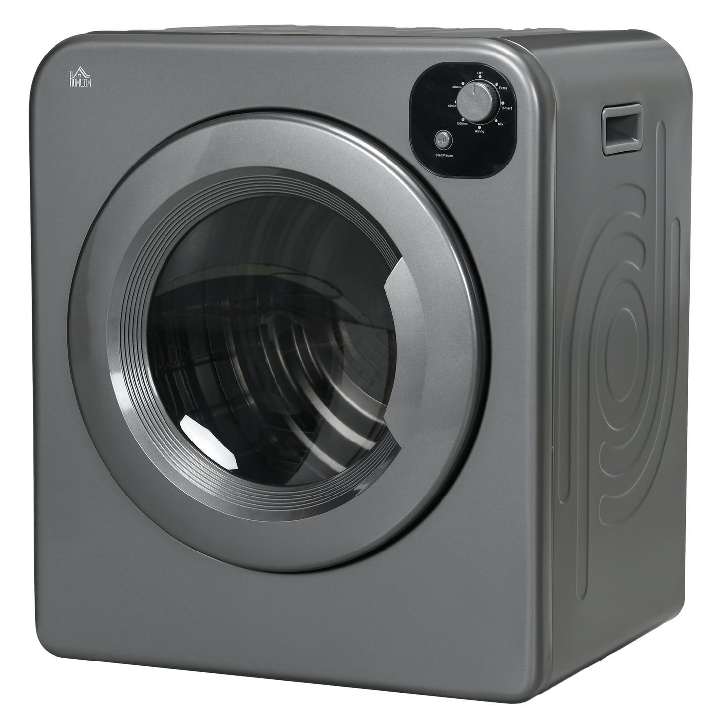 Compact Laundry Dryer Machine, 1300W, 3.22 Cu. Ft. Electric Portable Clothes Dryer with 7 Drying Modes for Apartment or Dorm, Grey