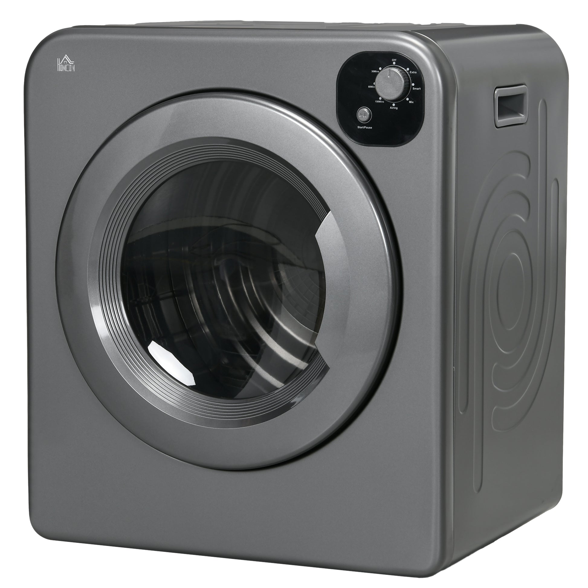 Compact Laundry Dryer Machine, 1300W, 3.22 Cu. Ft. Electric Portable Clothes Dryer with 7 Drying Modes for Apartment or Dorm, Grey