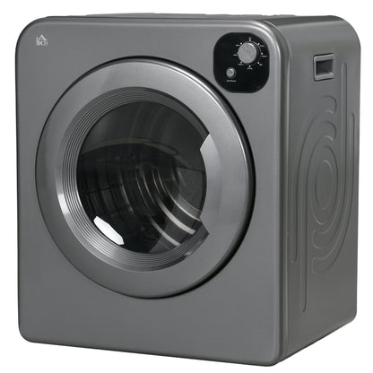 Compact Laundry Dryer Machine, 1300W, 3.22 Cu. Ft. Electric Portable Clothes Dryer with 7 Drying Modes for Apartment or Dorm, Grey