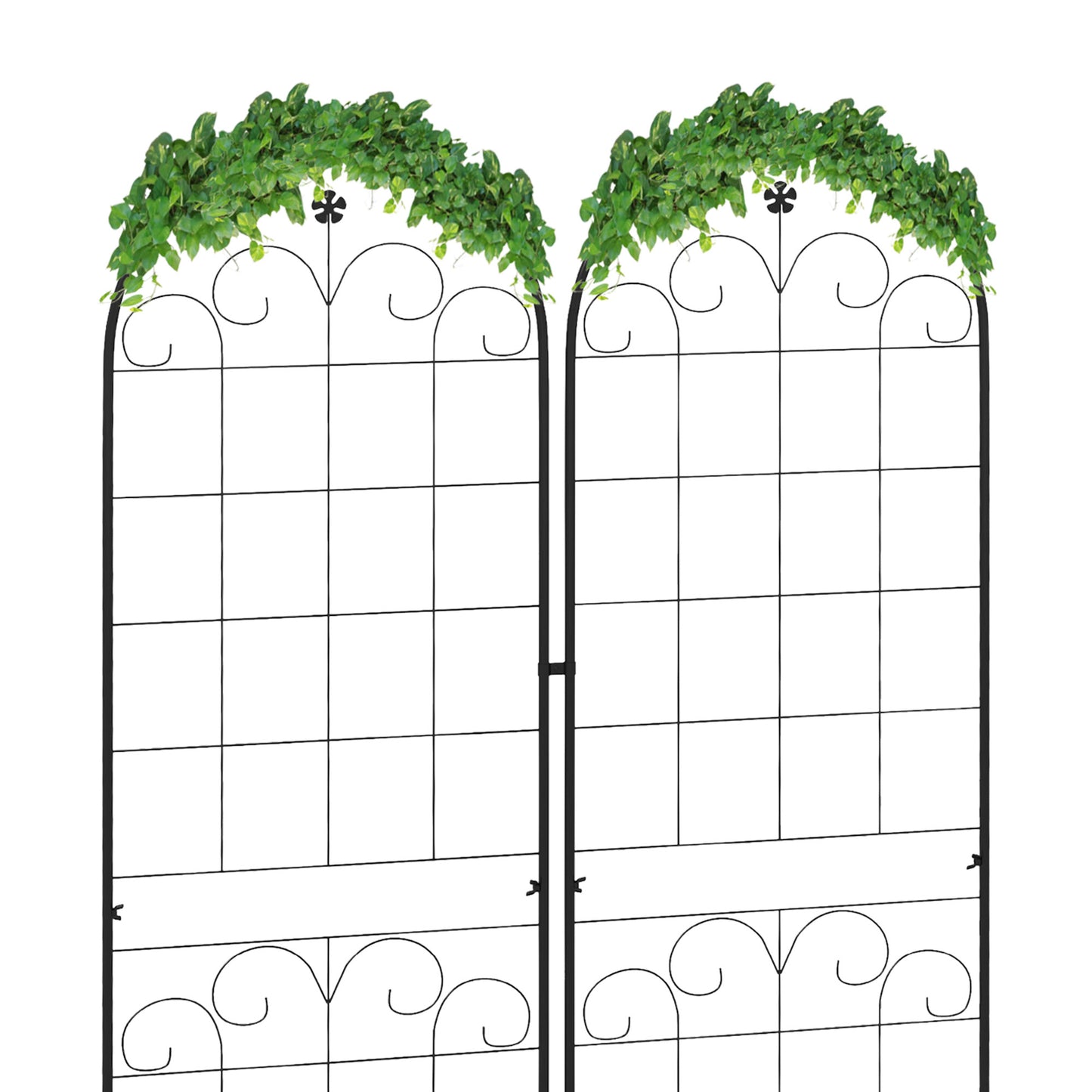2 Pcs Garden Trellis for Climbing Plants, Outdoor Metal Trellis Plant Support Trellises for Patio, Lawn, Backyard