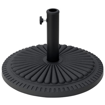 Patio Umbrella Base Stand, Round Cement Parasol Holder for Outdoor, Patio, Garden, Beach, Fits Φ1.4", Φ1.5" and Φ 2" Pole, Black