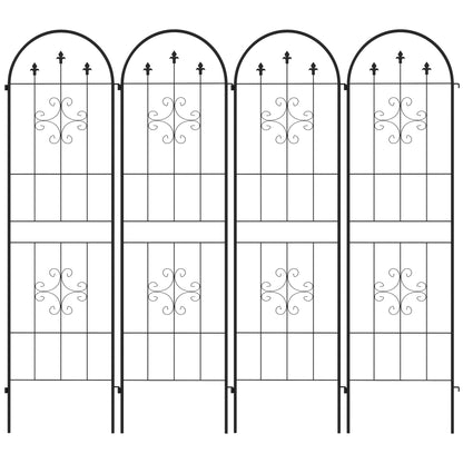 Metal Trellis Set of 4, Garden Trellis for Climbing Plants Support Frames, Arrow Design
