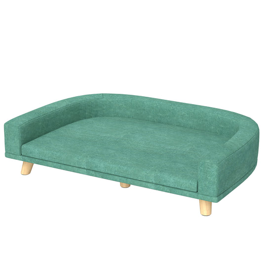 Dog Sofa for Large Dogs with Washable Cover, Anti-slip Foot Pads, Green