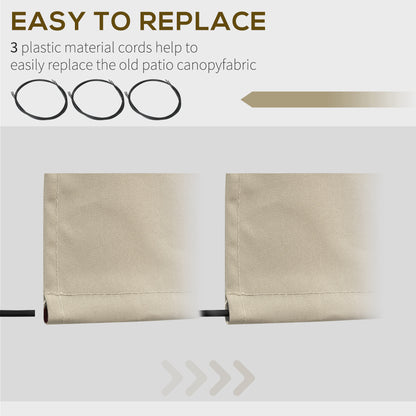 9' x 8' Outdoor Sunshade Canopy Awning Cover, Retractable Awning Fabric Replacement, UV Protection, Beige