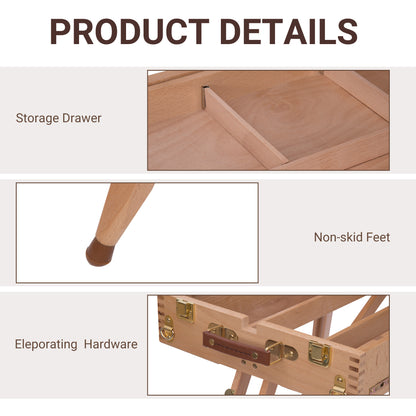 Folding Wood French Artists Easel Set Portable Art Painters Tripod Sketch Craft