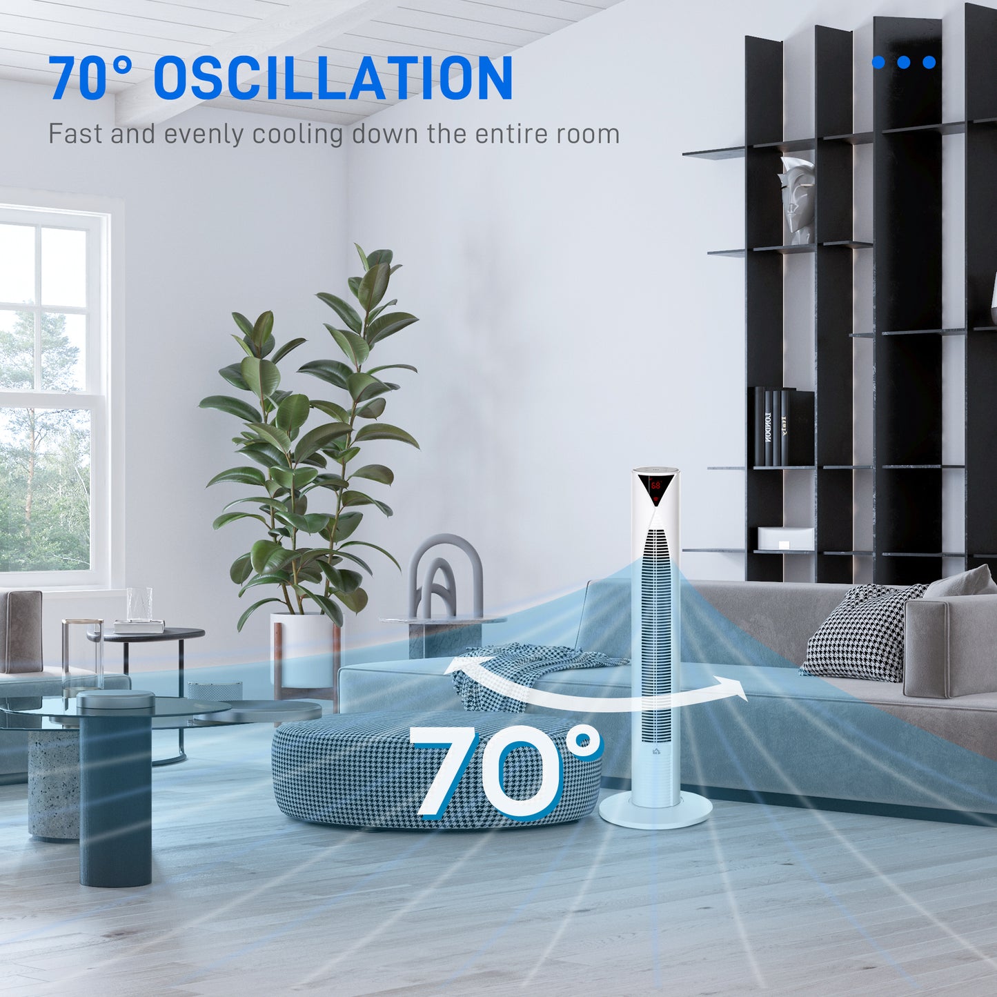 8000 BTU Portable Air Conditioner and Tower Fan Set, 344 Sq. Ft., 3-in-1 Portable AC Unit and Floor Fan with Timer On/off, Remote, Window Kits, White