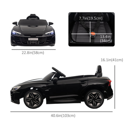 Aosom Ride-On Toy On Car with Remote Control, 12V 3.1 MPH Electric Ride for Kids w/ Suspension System, Horn Honking, Black