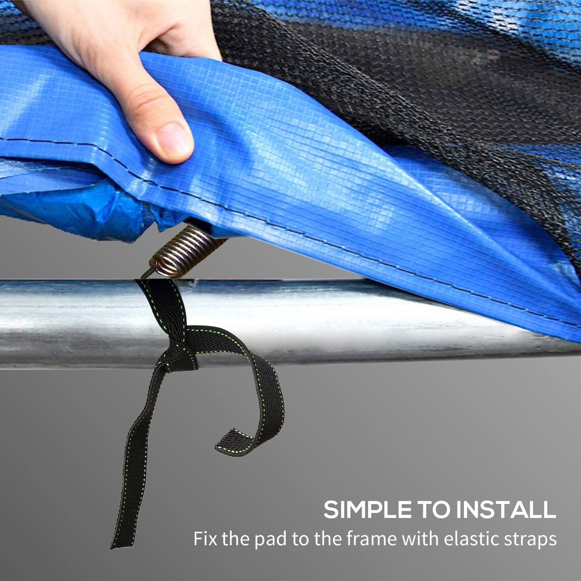 Soozier 12FT Trampoline Spring Cover, Trampoline Pad Replacement, Waterproof and Tear-Resistant, All-Weather Trampoline Accessories, Multi-Colored