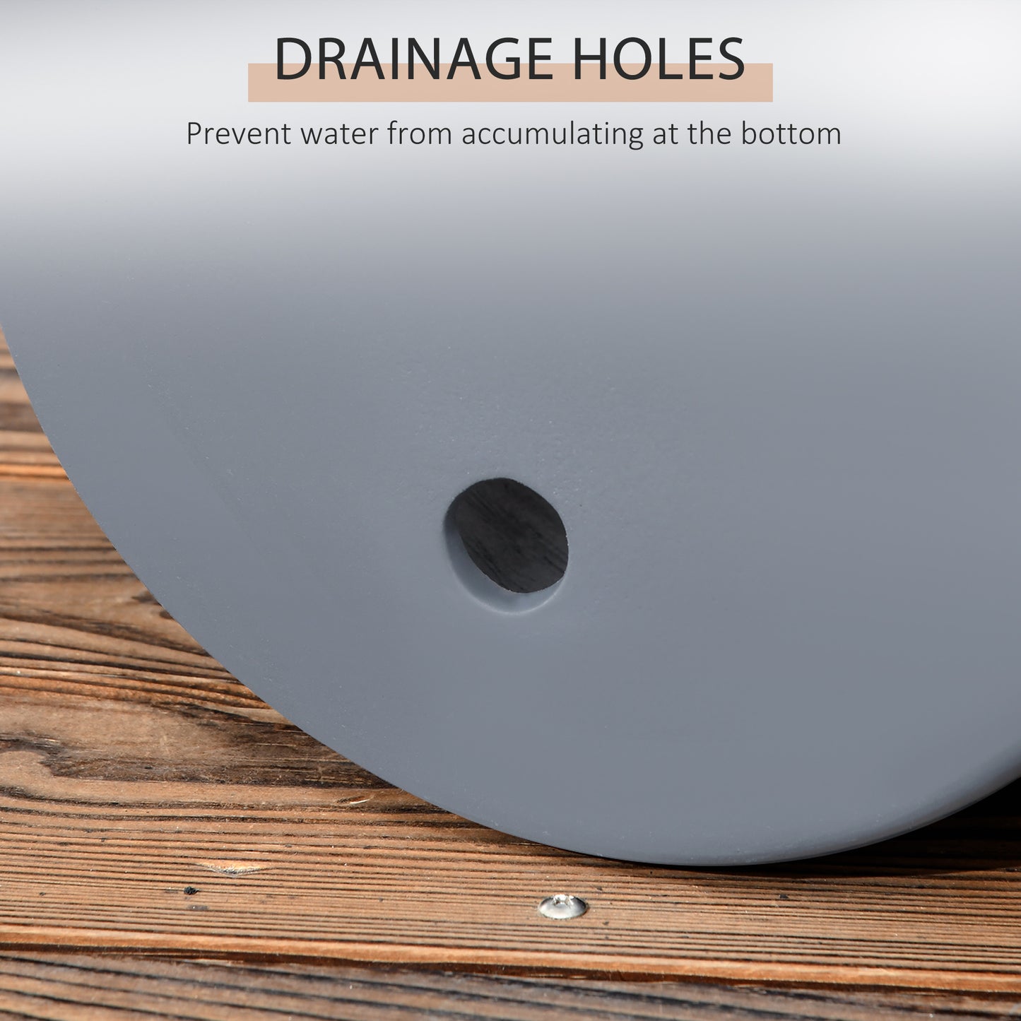 Set of 3 Outdoor Planter Set, 13/11.5/9 in, Flower Pots with Drainage Holes, Outdoor Plant Pots for Patio, Yard, Garden