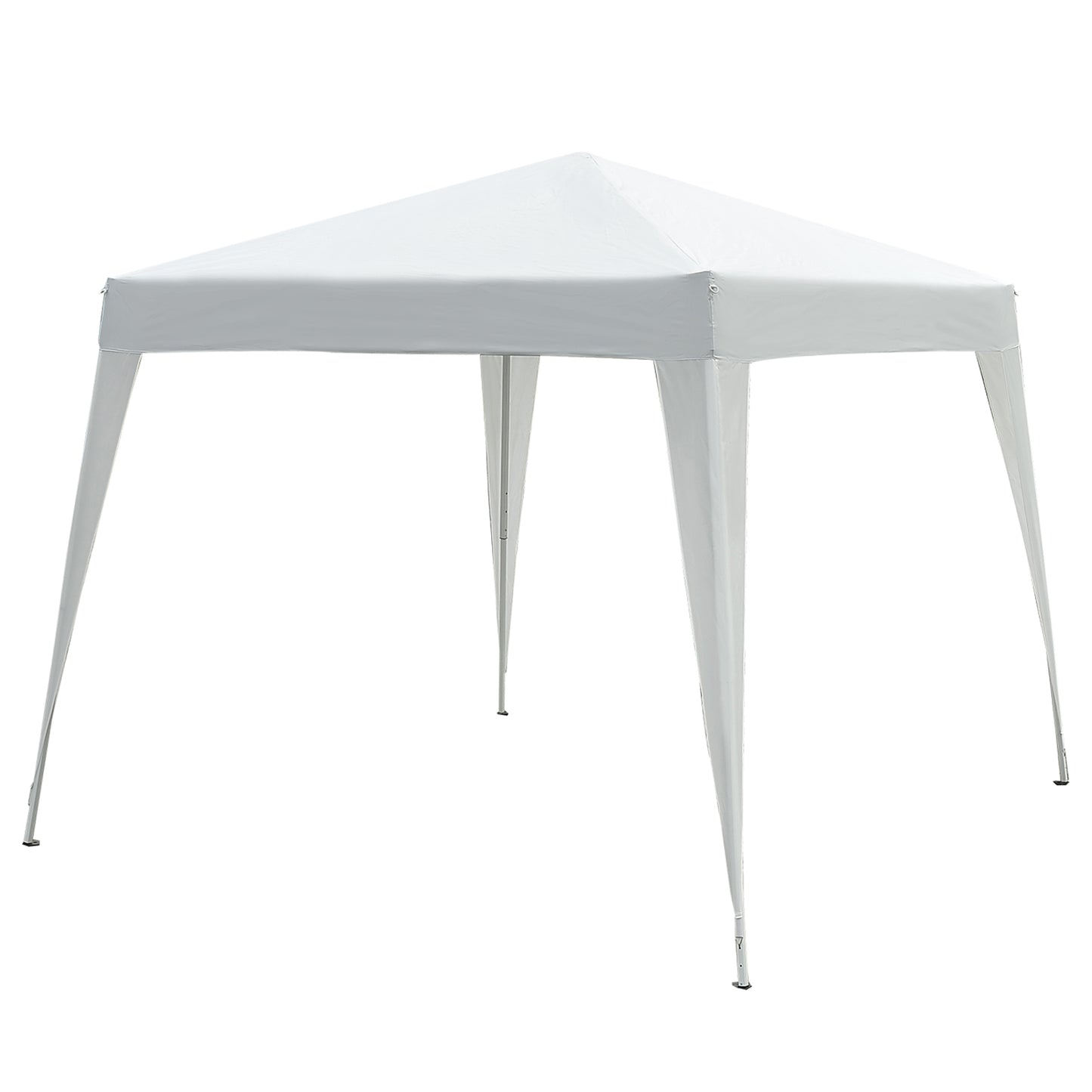 10' x 10' Arbor Barnum Folding Pop-up Garden Gazebo with Transport Bag-White