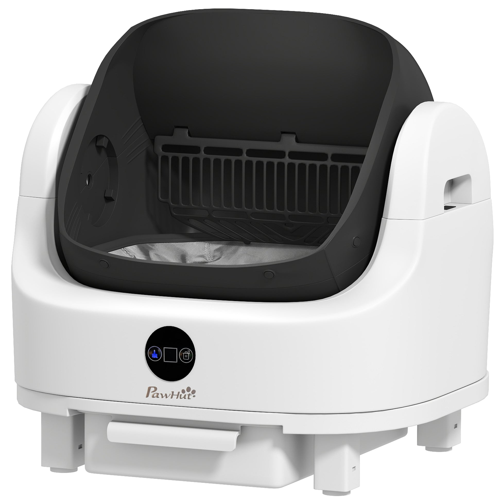 Open-Top Self Cleaning Cat Litter Box, Automatic Cat Litter Box with Integrated Safety Protection
