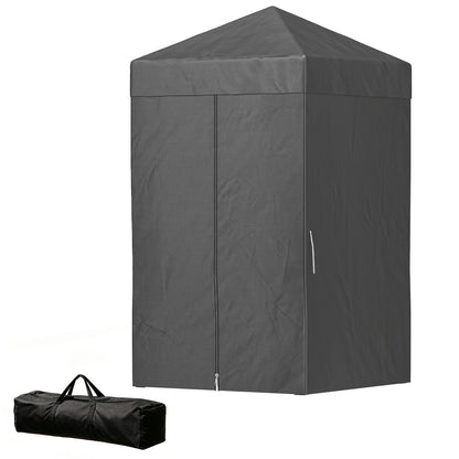 4 x 4 ft Compact Pop Up Canopy Tent, UPF 50+ Changing Room, Portable Instant Privacy Canopy with Mesh Window, Dark Grey